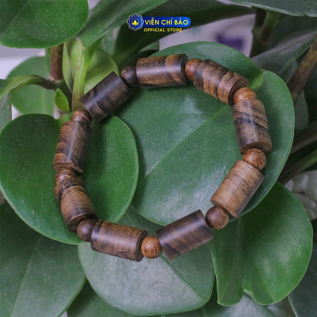 Vòng tay Trầm Hương nam nữ Trầm Indo đốt trúc 10mm thời trang phụ kiện trang sức Viễn Chí Bảo V000483