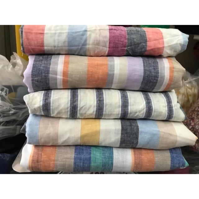 1kg vải linen bột kẻ