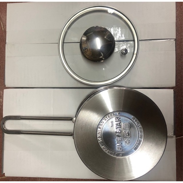 Quánh inox 3 đáy Five star 16 CM