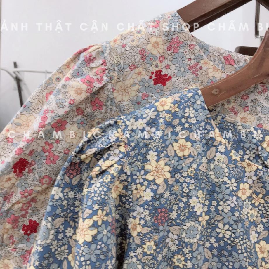 Đầm Hoa Nhí Dáng Babydoll Khóa Lưng Tay Bồng Dáng Lỡ Ngọt Ngào - V.065 | BigBuy360 - bigbuy360.vn