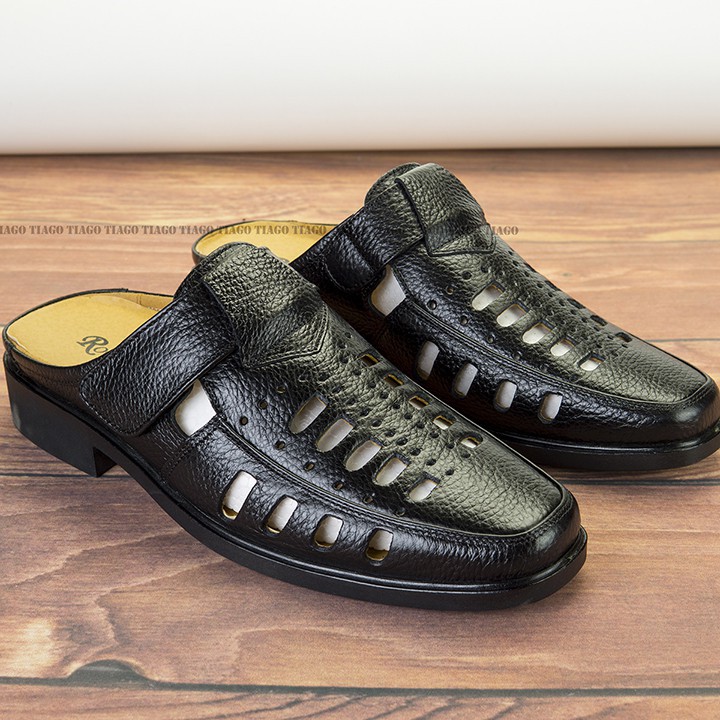 Sục nam da bò, đế cao su khâu