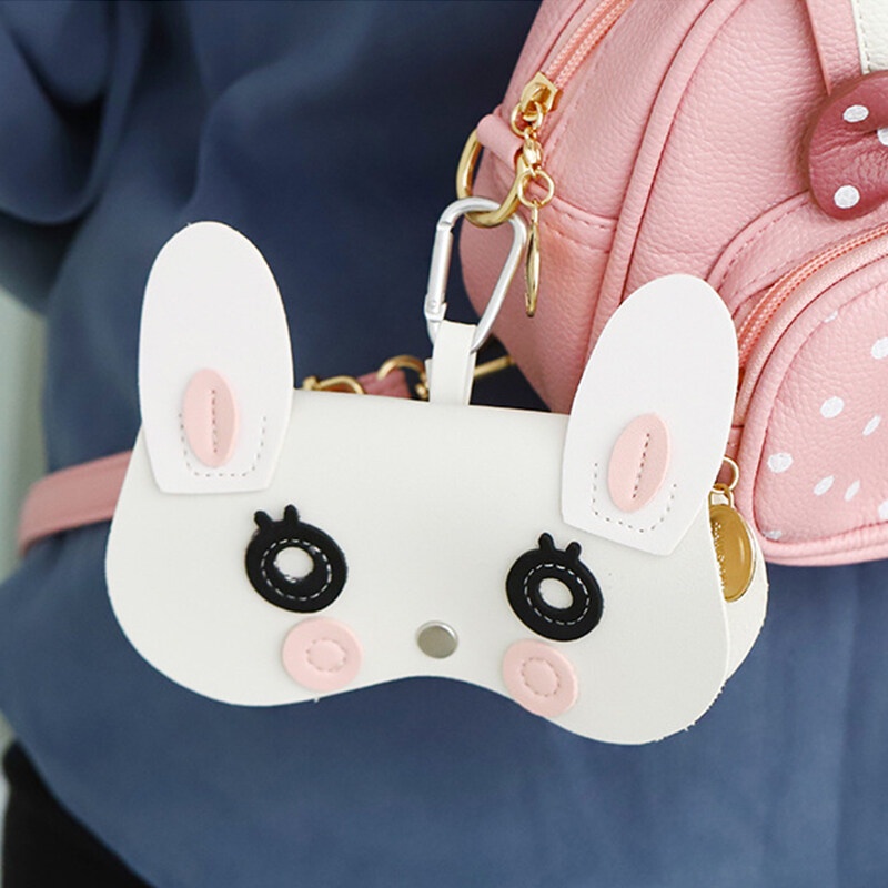 Hộp Đựng Mắt Kính Chống Nắng PTQ Kèm Móc Hình Động Vật Hoạt Hình Trang Trí Cho Người Lớn Và Trẻ Em