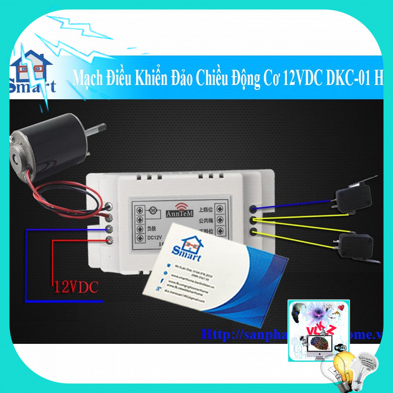 [Vielink.z]Mạch Đảo Chiều Động Cơ 12V có Tay RF DKC-01