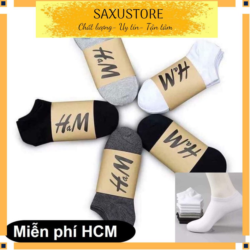 HCM- Combo 10 đôi vớ Lông cừu (HM) vớ cổ ngắn Nam&Nữ - tất chống hôi chân- chất liệu 95% COTTON