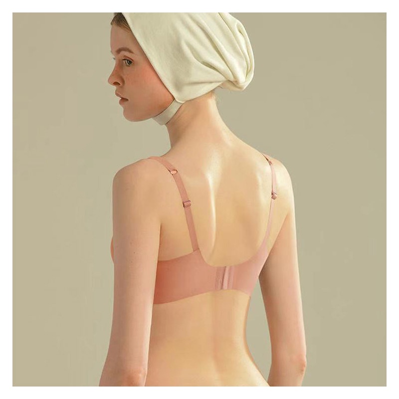 Áo ngực SUJI cổ chữ V sâu mềm mại mỏng không đường may phong cách Nhật Bản màu sắc tùy chọn cho nữ