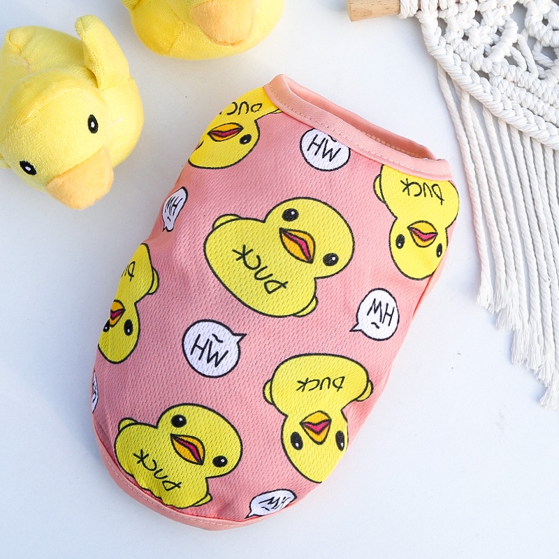 Áo Lưới Thoáng Khí Hình Vịt Vàng 27Pets Dành Cho Thú Cưng