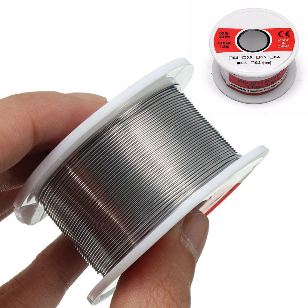 Cuộn Dây Hàn Thiếc 0.3mm 50G 60 / 40 Rosin Core Flux 1.2%