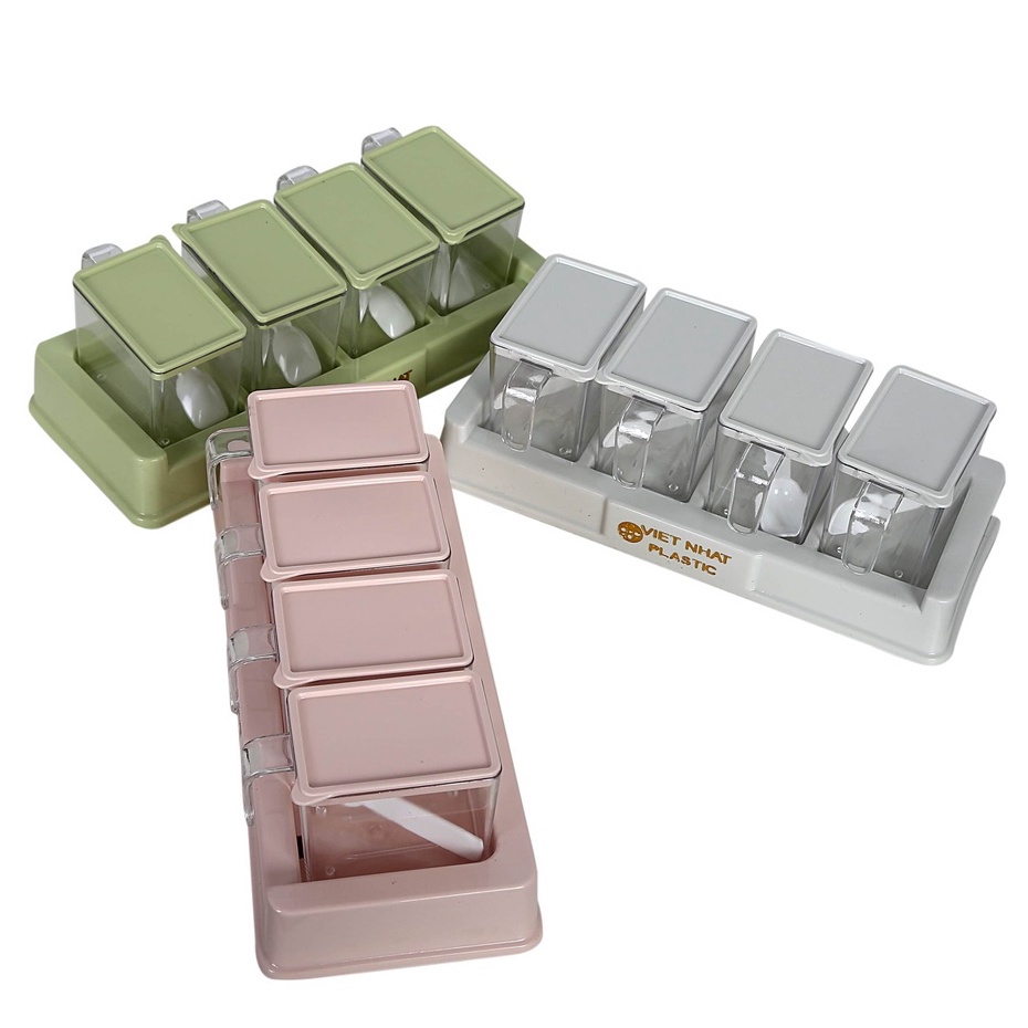 Bộ 4 lọ đựng gia vị có thìa Việt Nhật 2939