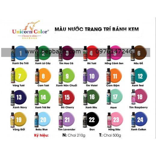 Màu thực phẩm Unicorn 210g