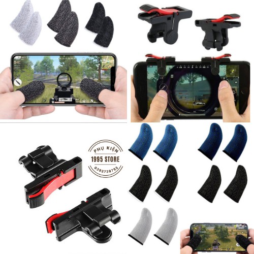 Bộ 2 nút chơi game PUBG mobile, ROS, Free fire...model D9 , đẹp, cảm giác nhấn tốt.