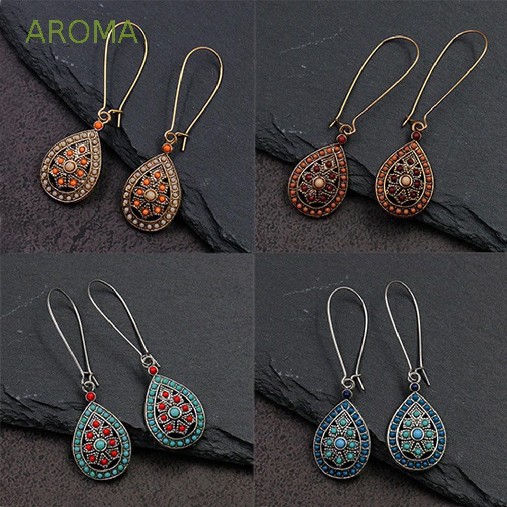 Đôi Khuyên Tai Hình Giọt Nước Phối Hạt Ngọc Trai Giả Thời Trang Dành Cho Nữ