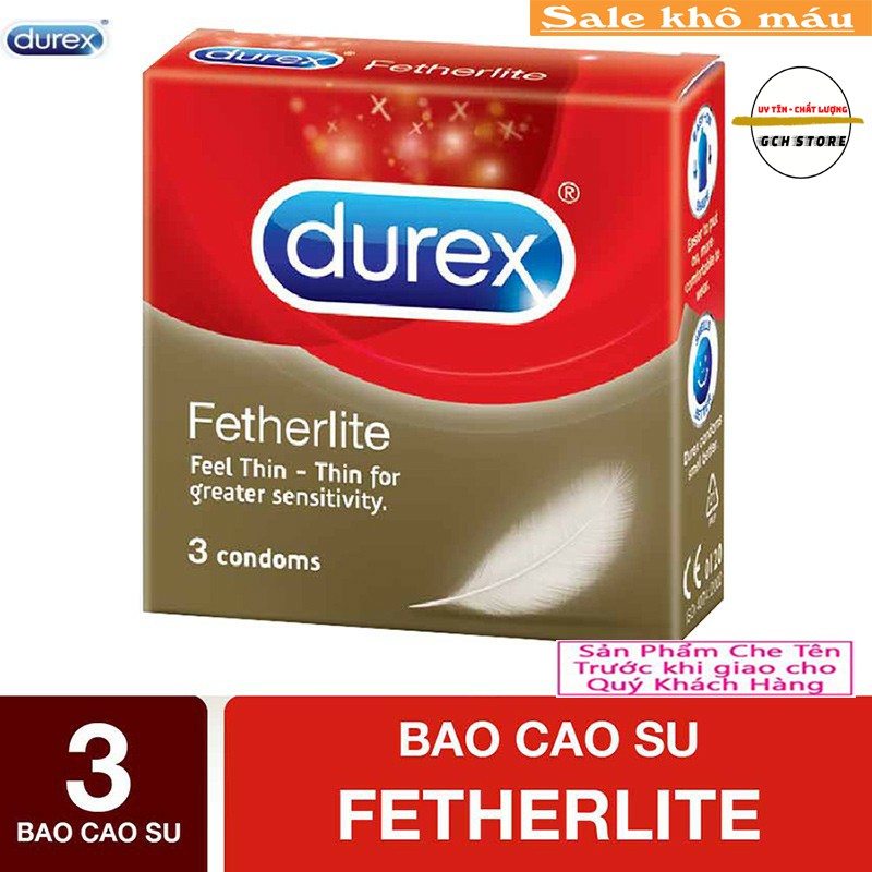 [Siêu Mỏng] BCS Durex Fetherlite Hộp 3 bao