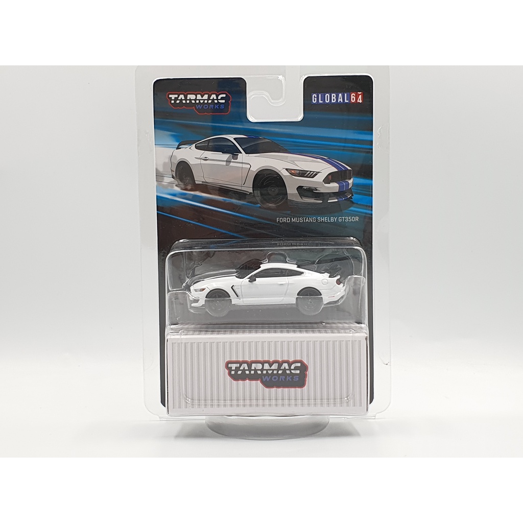 Xe Mô Hình Ford Mustang Shelby GT350R 1:64 Tarmac Works (Trắng)