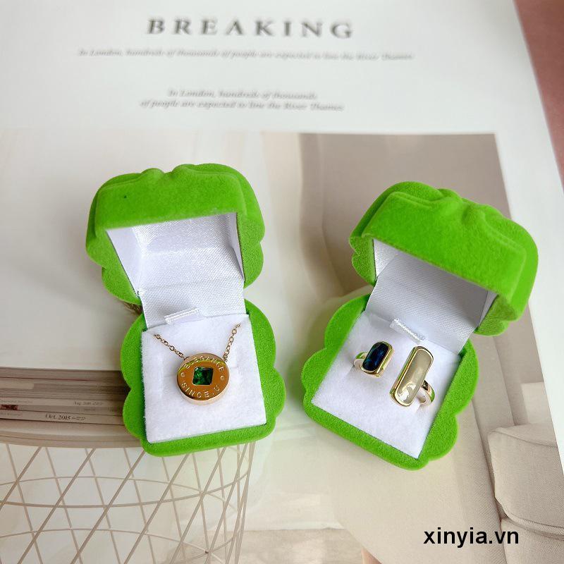 Hộp Đựng Trang Sức Hình Chú Ếch Hoạt Hình Bằng Nhung Dùng Làm Quà Tặng