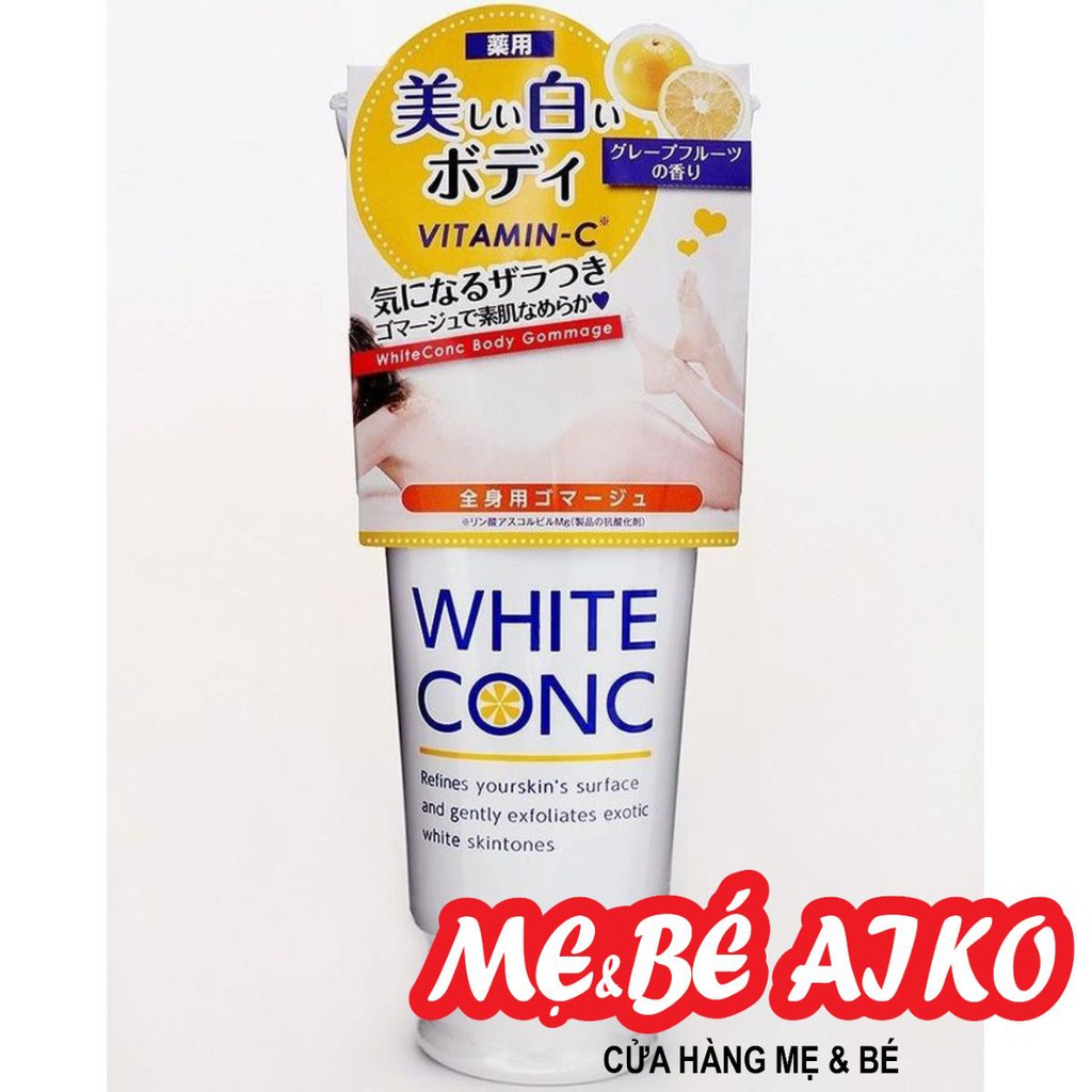 Tẩy da chết body trắng da WHITE CONC 180g Nội Địa Nhật