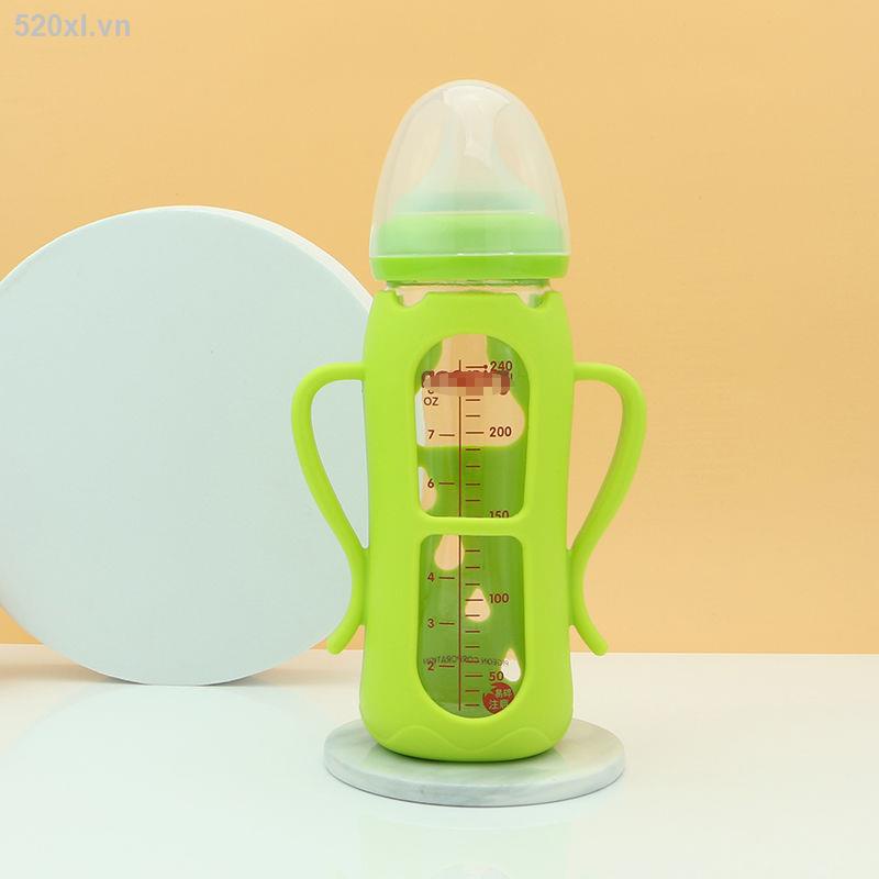 Vỏ Bọc Bình Sữa Thủy Tinh Bằng Silicon Chống Rơi Chống Bỏng Cho Bé