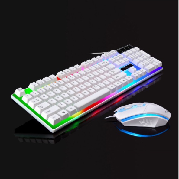 Bàn phím chuột máy tính Led RGB Coputa bàn phím giả cơ bàn phím chuột gaming có dây G21