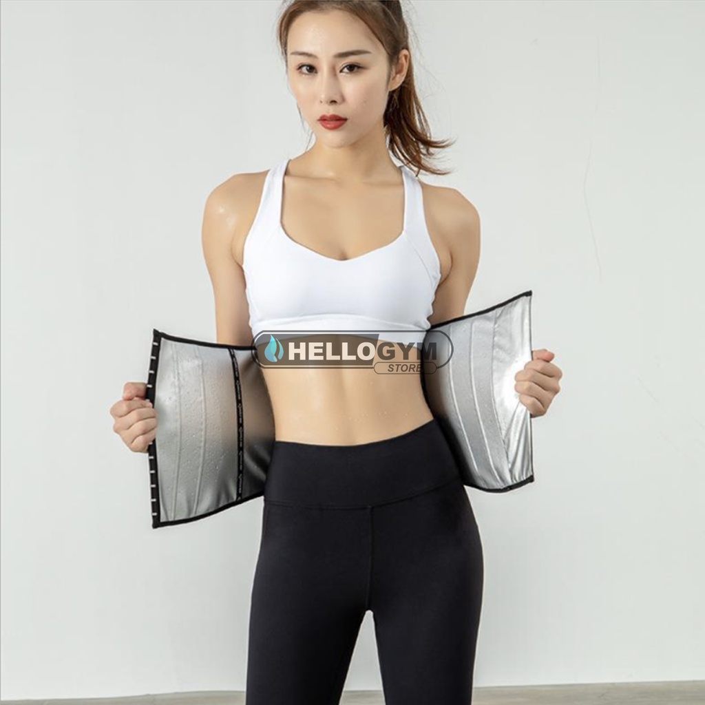 Đai Nịt Bụng Định Hình HelloGym Siêu Đốt Mỡ Latex, Sinh Nhiệt Đốt Cháy Mỡ Thừa, Gen Nịt Bụng Siết Eo 13 Xương