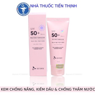 Kem chống nắng kiềm dầu và chống thắm nước Ecosy Chính hãng Hàn Quốc - chai 100ml