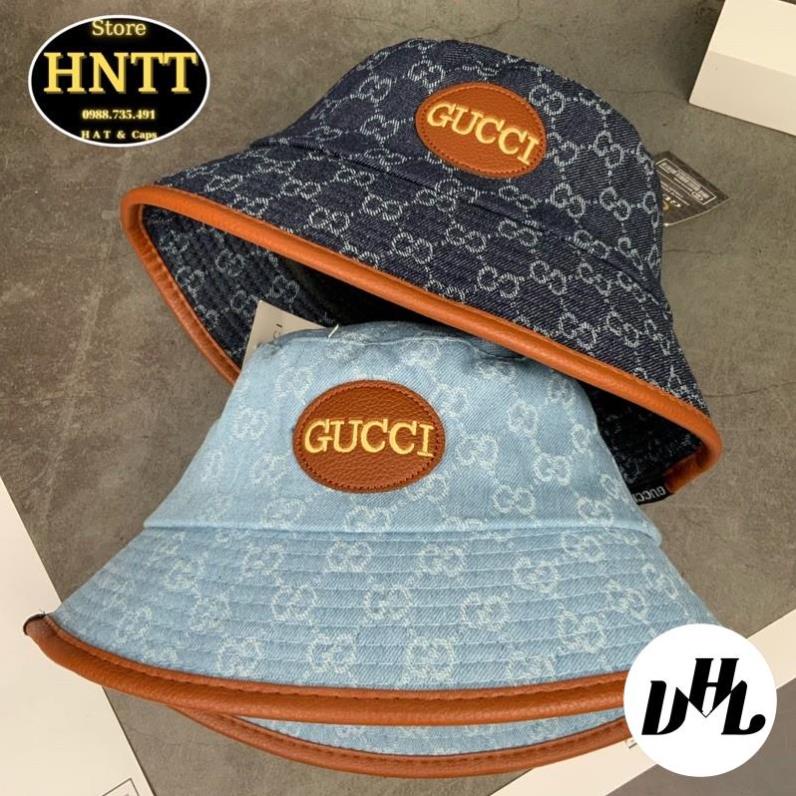 Nón Bucket Cụp GC Vải Quảng Châu Thêu Logo Da Guici Thời Trang Cao Cấp