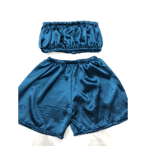 Bộ đùi lụa mặc giảm béo, xông hơi cho spa chất mát, form to thoải mái