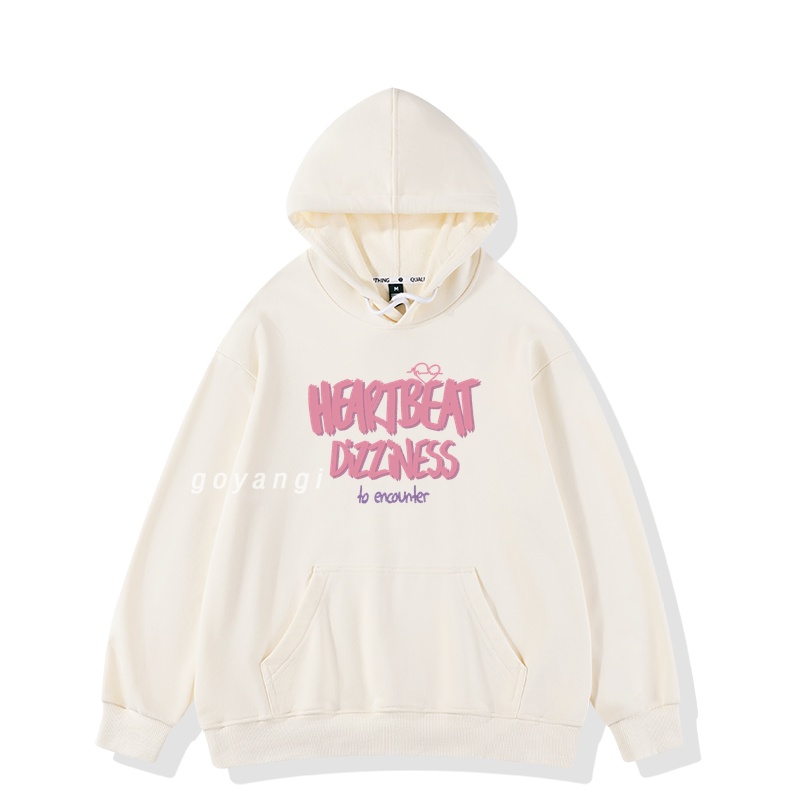 Áo Hoodie GYG Unisex Dizzy Heart Form Rộng Phong Cách Hàn Quốc cho nam và nữ