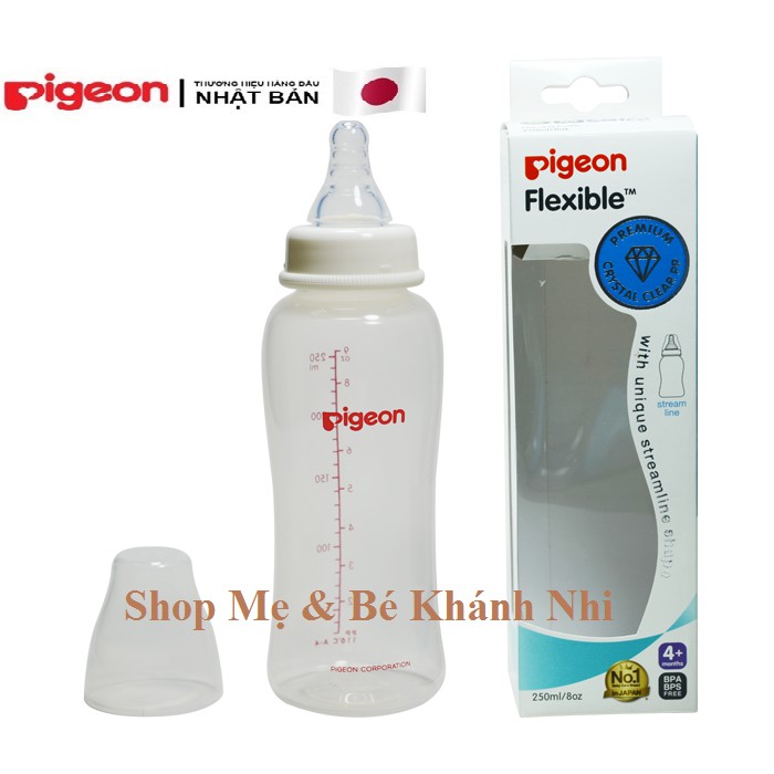 [Mã 267FMCGSALE giảm 8% đơn 500K] Bình sữa Pigeon Streamline 150ML/ 250ML