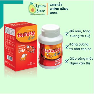 🐟 Dầu Cá Omega 3 Kid Cho Bé Lọ 60 Viên 🐟 Dầu Cá Cho Trẻ Em [CHÍNH HÃNG]