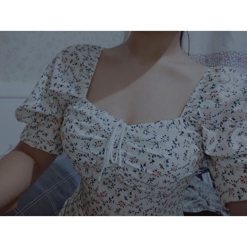 [❌HÀNG SẵN❌] váy hoa nhí tay bồng, nhún ngực, đầm hoa nhí | BigBuy360 - bigbuy360.vn