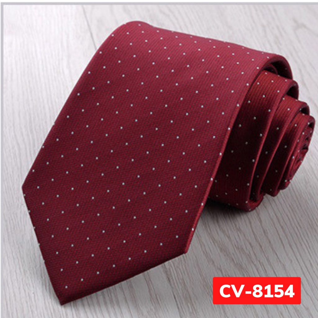 Cà vạt Nam bản to 8cm màu đỏ cao cấp phù hợp cho chú rể, công sở, quà tặng, cravat nam cao cấp