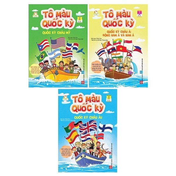 Sách - Tô Màu Quốc Kỳ - Bộ 3 Cuốn - 8935212359009
