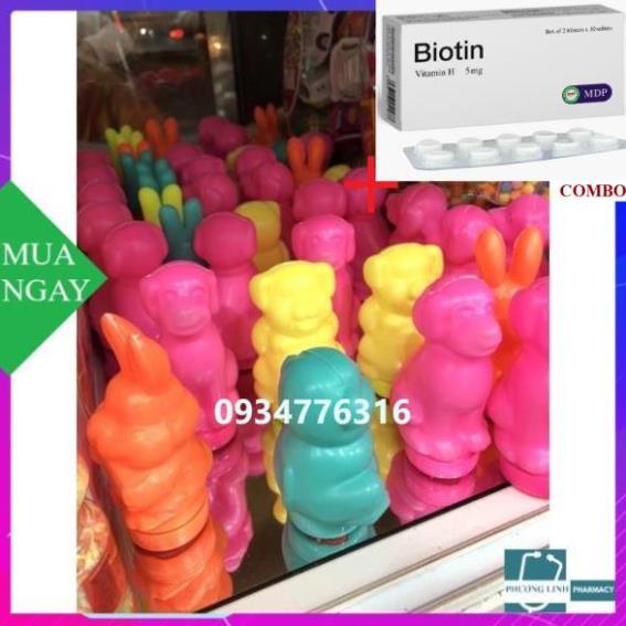 Combo Biotin 5mg+ Kẹo C hình thú (giao ngẫu nhiên)