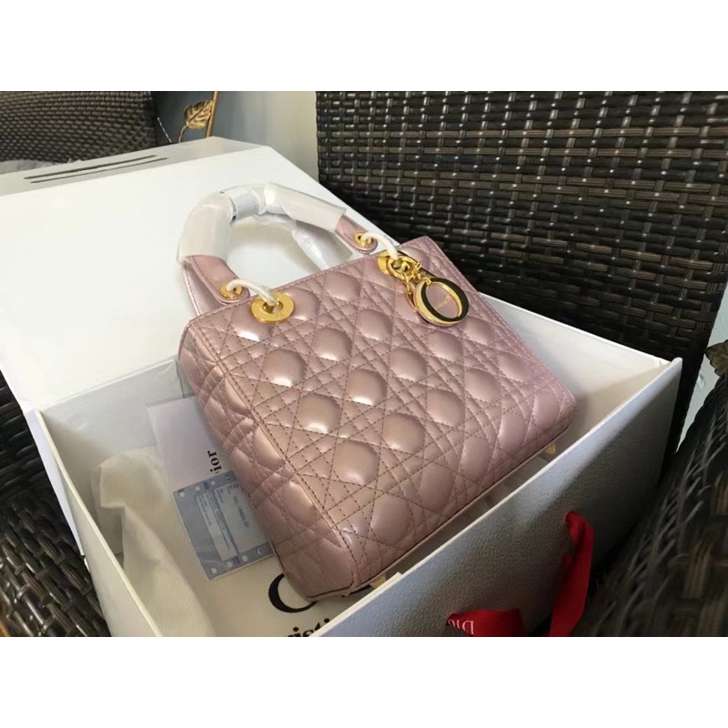 TÚI DIOR LADY MÀU HỒNG SZ 24CM (Order)