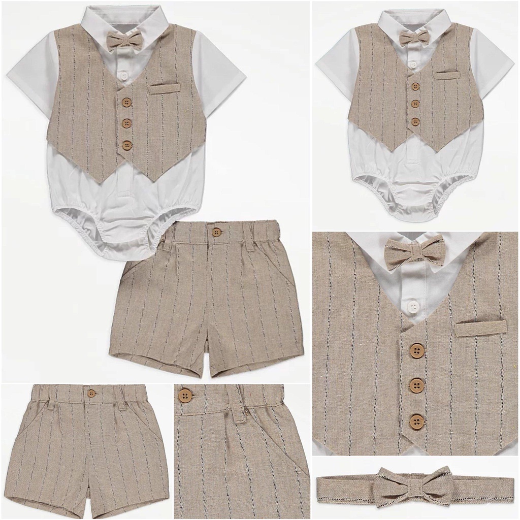 Bộ công tử GEORGE_UK chính hãng từ size 0-3m đến 18-24m (Lưu ý: gile may liền với sơ mi)