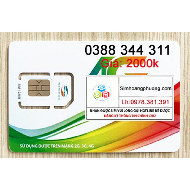 Sim số đẹp viettel đầu 09, 08, 03 đồng giá 2000k