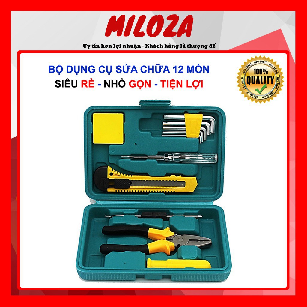 [SIÊU RẺ] Bộ Dụng Cụ Sửa Chữa Đa Năng 12 Món - Nhỏ Gọn, Tiện Lợi - NDZUNG Nhập Khẩu