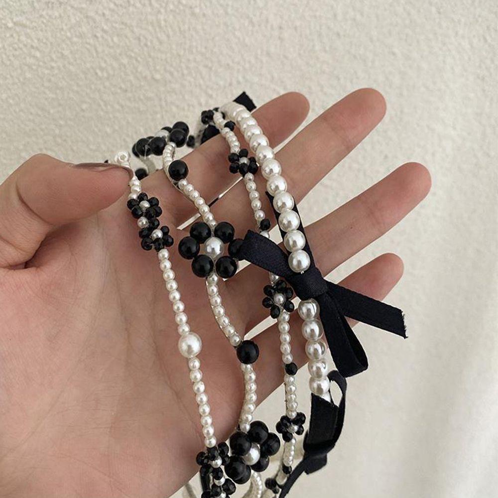 Băng Đô Cài Tóc Đính Nơ Họa Tiết Hoa Thời Trang Hàn Quốc Xinh Xắn WMES15H