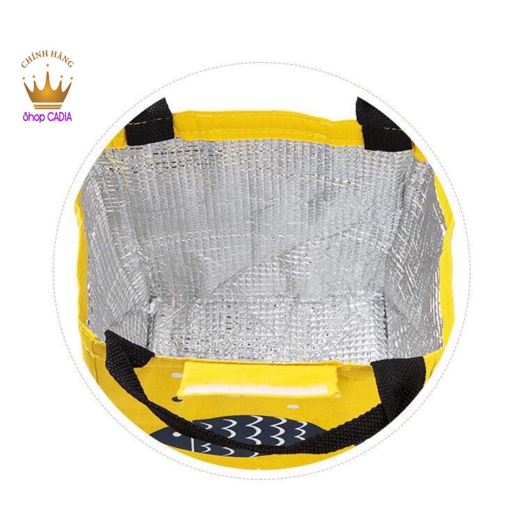 Túi giữ nhiệt đựng hộp cơm cao cấp hình cá dễ thương tiện dụng