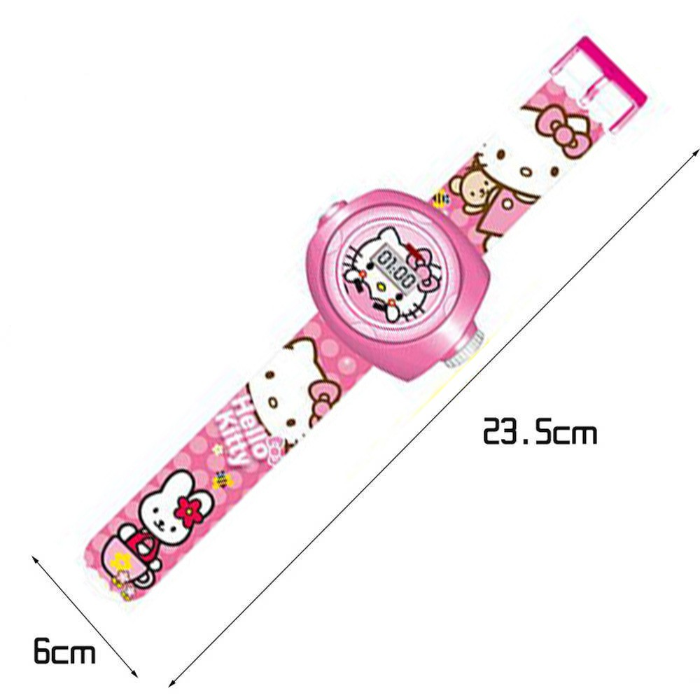 Đồ chơi đồng hồ Hello Kitty đèn led chiếu sáng 3D