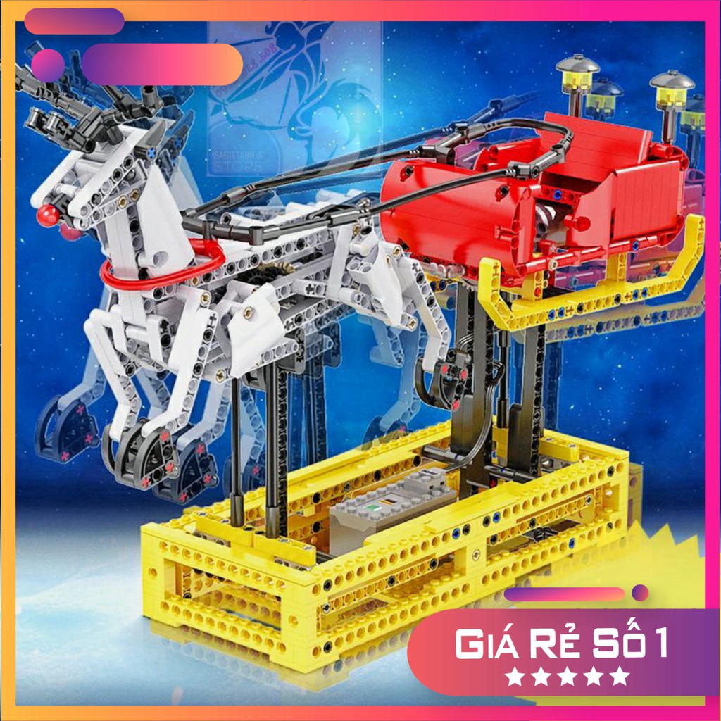 Bộ Lego Mouldking 10010 Lắp Ráp Xe Tuần Lộc Của Ông Già Noel ( 788 Mảnh - Có Động Cơ ) [Có Sẵn]