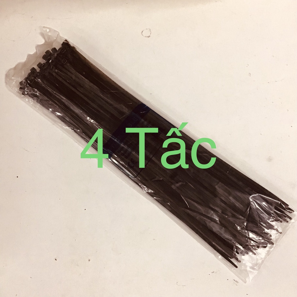 50 sợi Dây rút đen 4 tấc - phụ tùng quạt - lạt nhựa đen 40cm