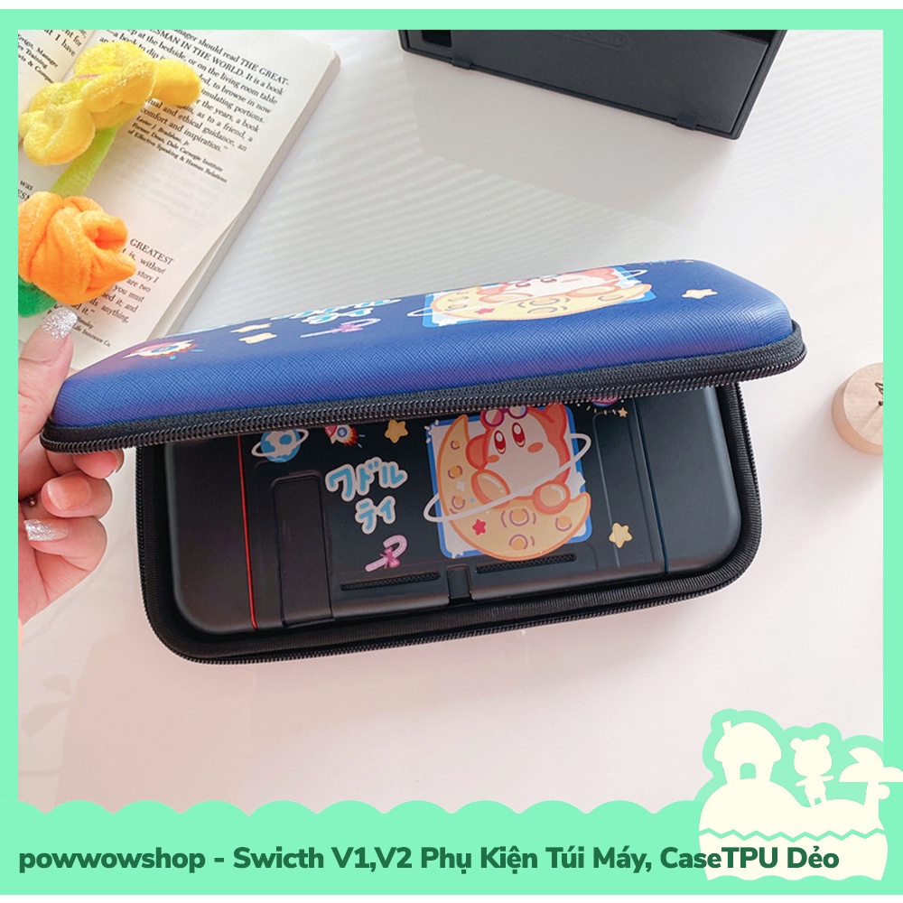 [Sẵn VN - Hỏa Tốc] Switch V1,V2 Phụ Kiện Túi Máy, Case Ốp TPU Dẻo Cho Máy Game Cầm Tay Nintendo Switch V1,V2 Black Kirby