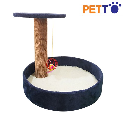 Trụ Cào Móng cho mèo KẾT HỢP Ổ NẰM bằng vải lông cừu CT025