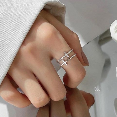 Nhẫn nữ bạc ta dạng hở siêu xinh - Nhẫn bibi silver ảnh chụp thật