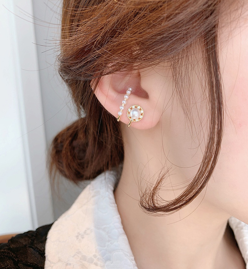 Korean Earrings for Women Fashion Ear Jewelry Pearl Ear Clip