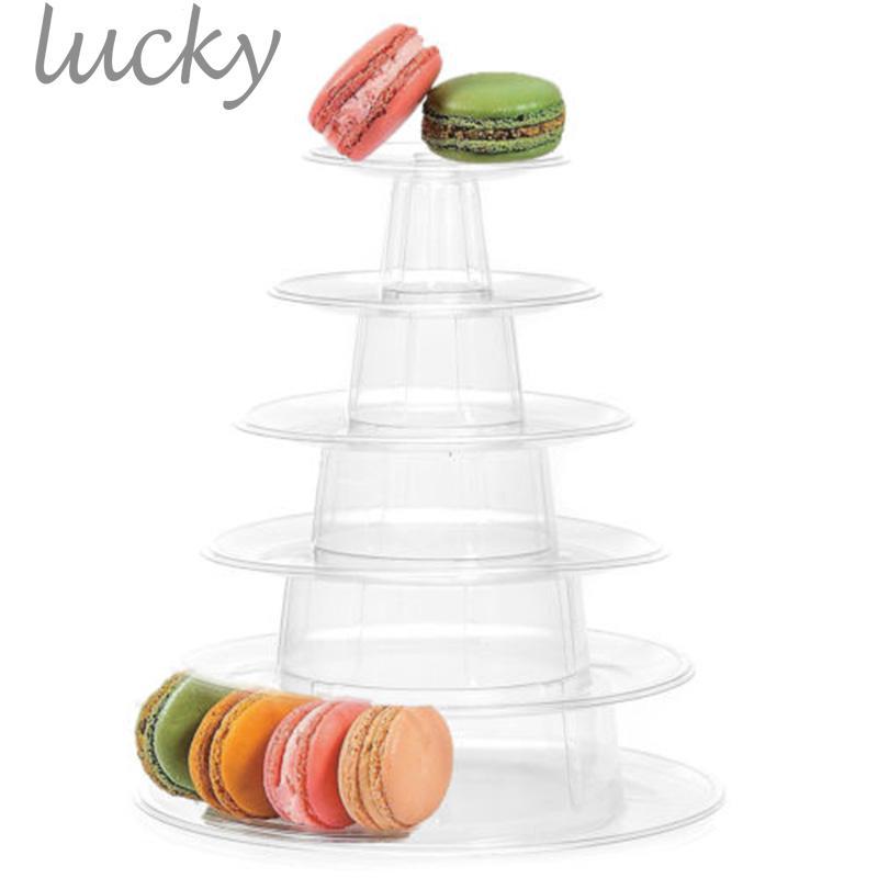Khay đựng bánh macaron thiết kế 6 tầng bằng PVC cao cấp tiện dụng