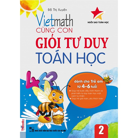 Bộ sách Vietmath - Cùng Con Giỏi Tư Duy Toán Học (5 cuốn) Tặng Thẻ Giáo Dục Sớm Trẻ Thông Minh