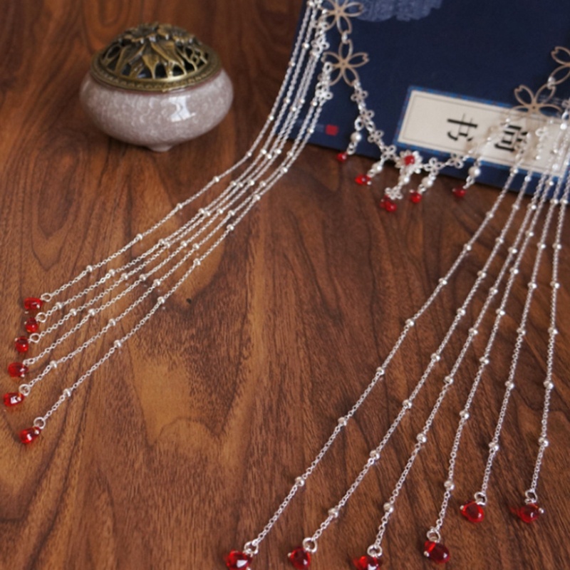 Chuỗi Dây Đeo Đầu Đính Đá Phong Cách Trung Hoa Xinh Xắn Cho Nữ