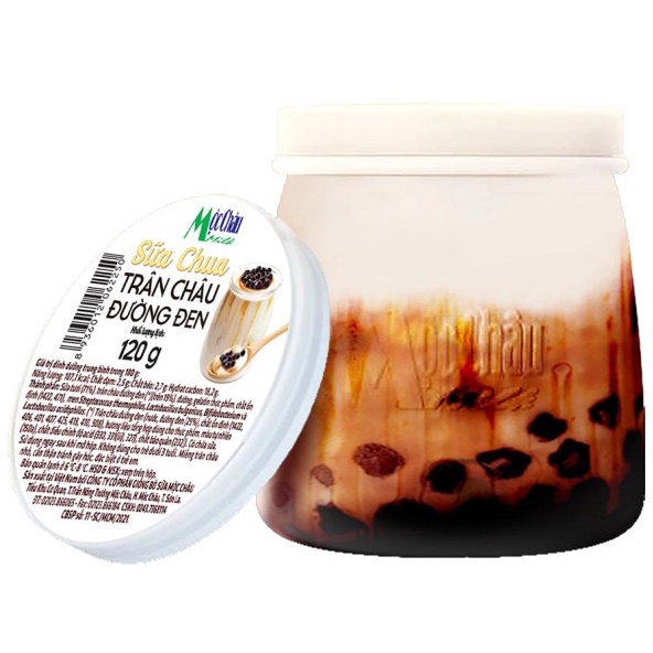 Sữa chua trân châu đường đen Mộc Châu 120g (chỉ ship hỏa tốc)