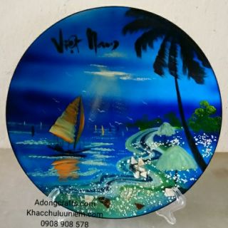 Đĩa sơn mài cảnh Biển Việt Nam